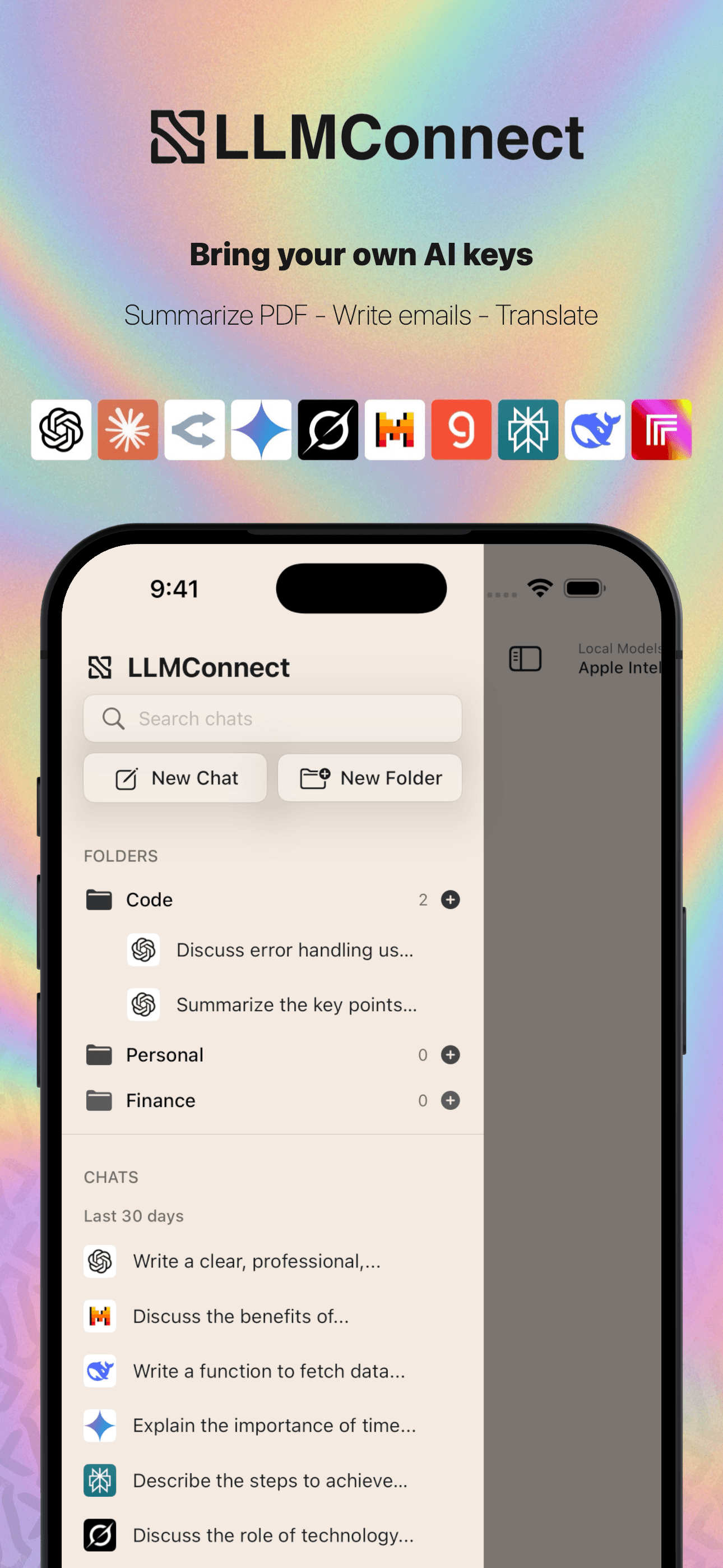 LLMConnect App Screenshot